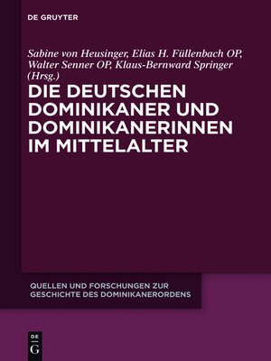 cover image of Die deutschen Dominikaner und Dominikanerinnen im Mittelalter
